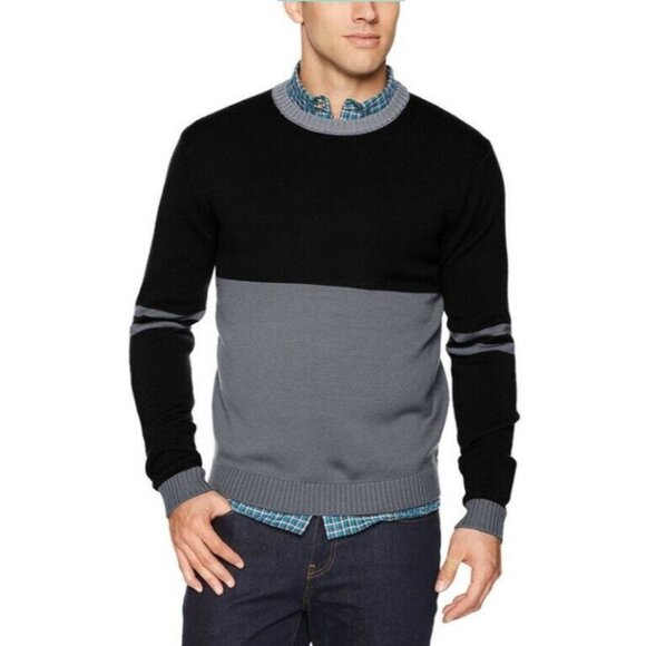 Mountain Khakis POW XVIII Knit Merino Wool Crew Sweater Mens Small Black - Picture 1 of 5